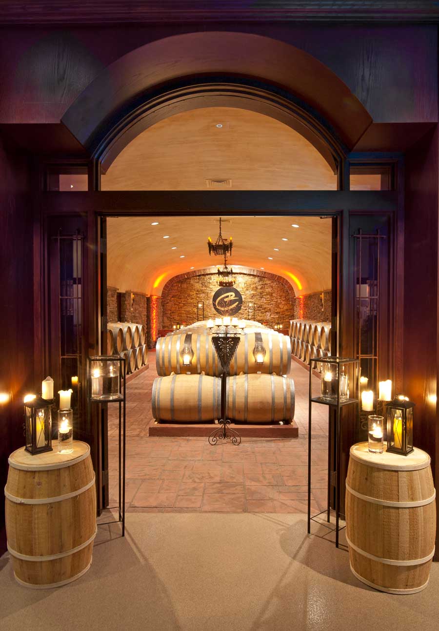 The Barrel Cave entry at Childress Vineyards
