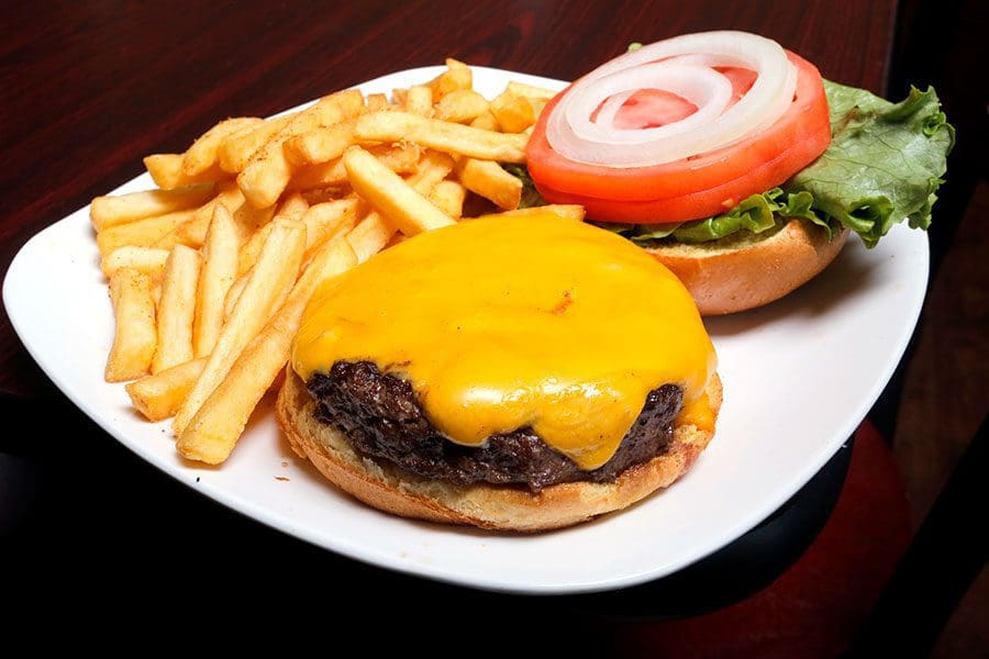 cheese-burger-on-plate