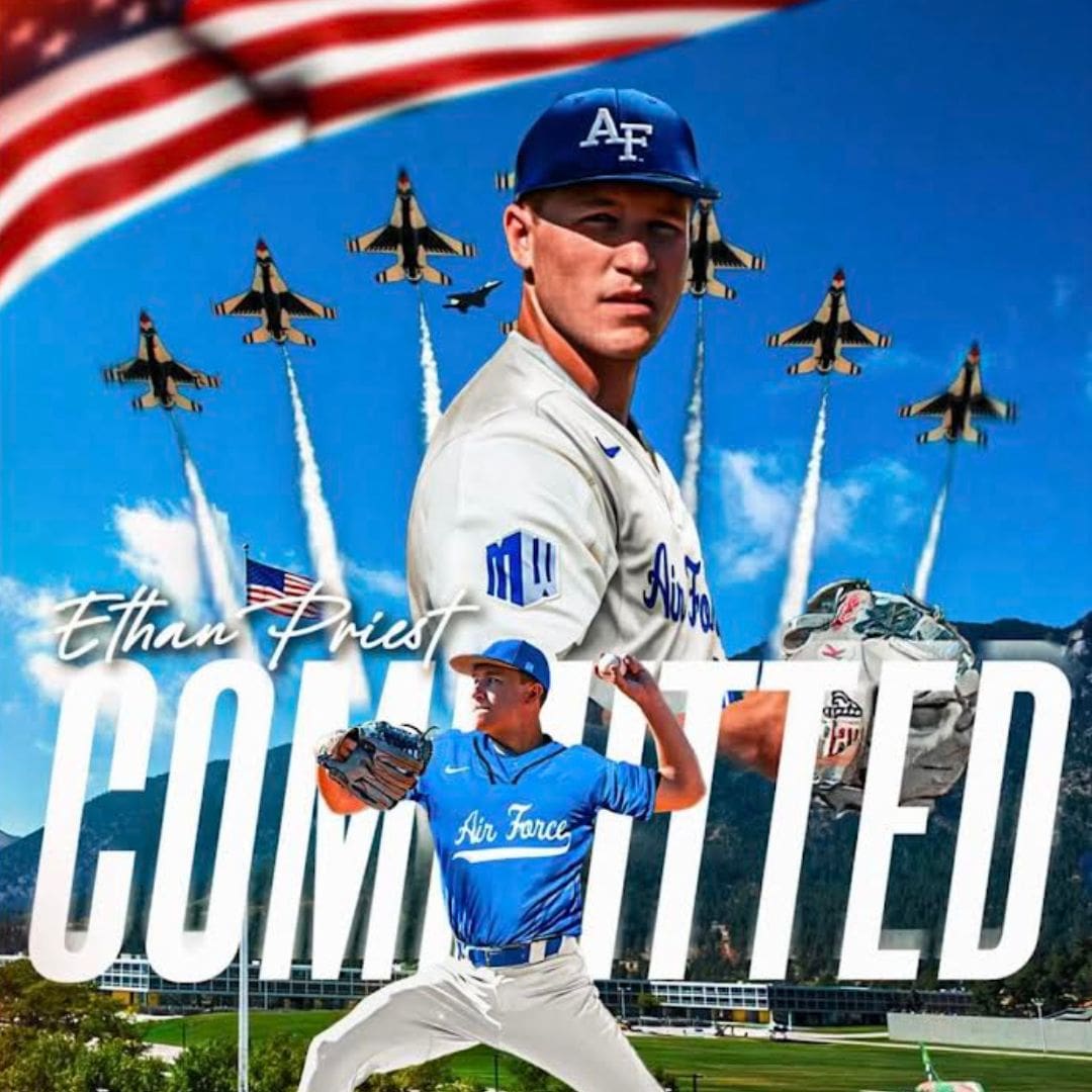 MDCA Baseball Pitcher Ethan Priest Commits to Air Force