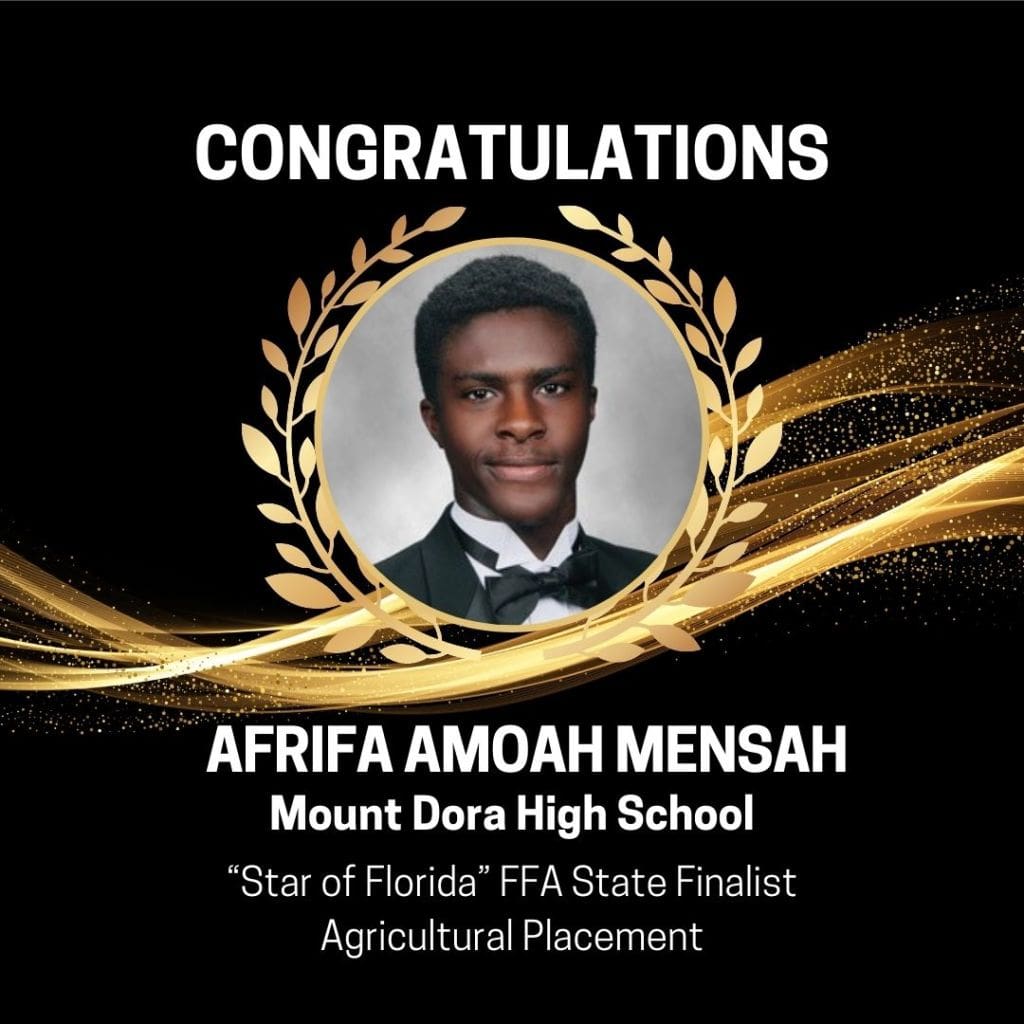 Mount Dora Student Afrifa Amoah Mensah Star of Florida Finalist for ...