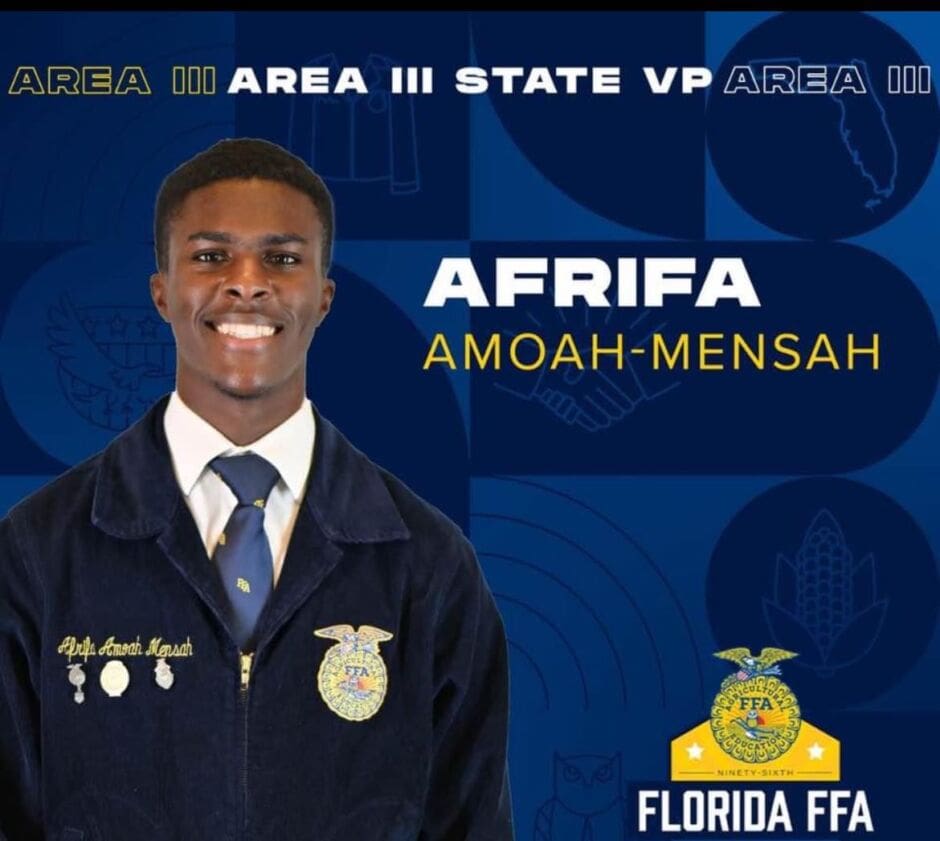 Mount Dora High's Afrifa Amoah-Mensah Named Florida FFA's Area 3 Vice ...