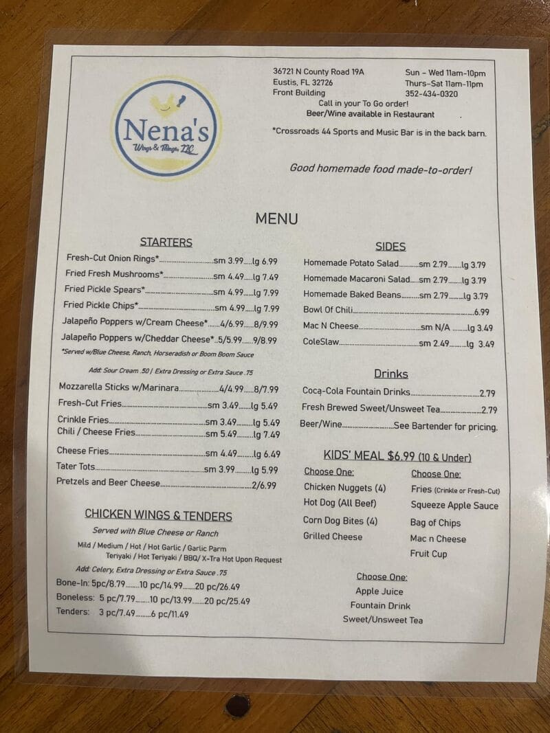 Nena's Wings & Things Opens At Former Scooter's Barbeque In Eustis