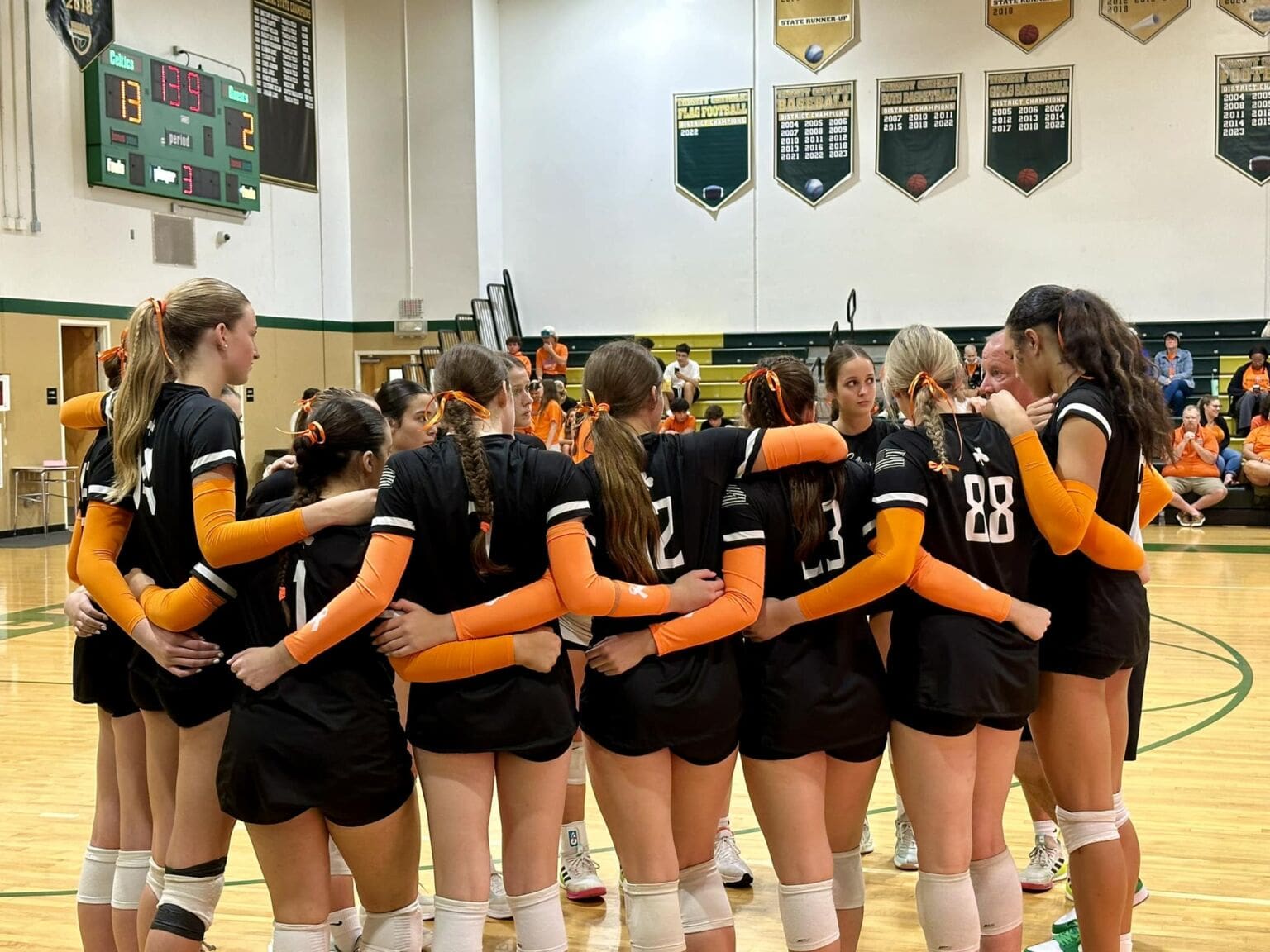 Trinity Catholic Volleyball Shows Support For Local Student Haley