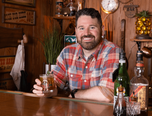 Sheldon Jacobson Finesses Flavors and Crafts Vibrant Cocktails at His Tiki-Themed Home Bar