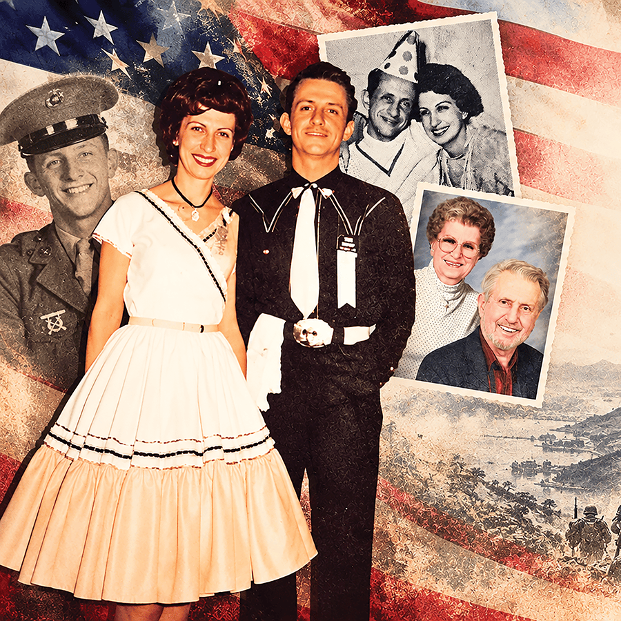 Vintage Patriotic Family Tribute Collage